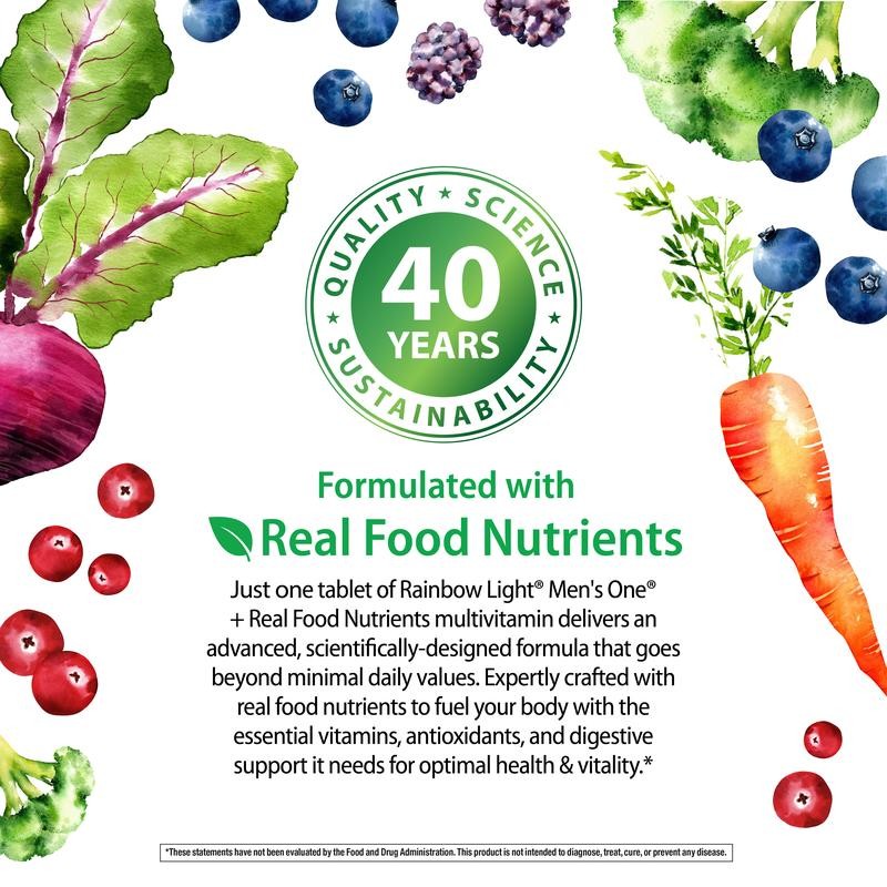 Rainbow Light Men’s Multivitamin – With Ashwagandha, Lycopene & Probiotics