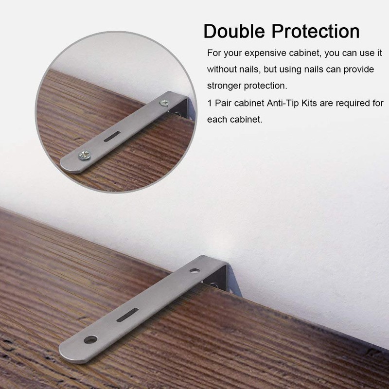 Furniture Anchors, TUPSKY Cabinet Straps Anti Tip Furniture Kits Falling