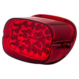 Eagle Lights 8900TL2-R Squareback LED Tail Light Kit with Integrated Turn Signals for Harley Davidson Motorcycles - Red