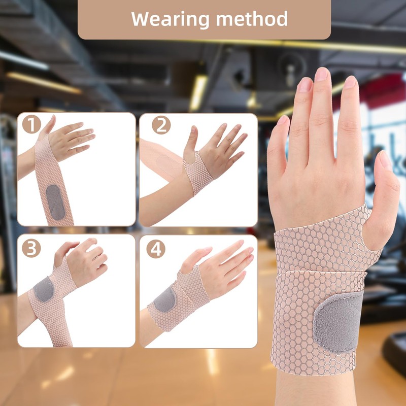 Offtrte 2 Pack Ultra Thin Wrist Support and Compression Wraps