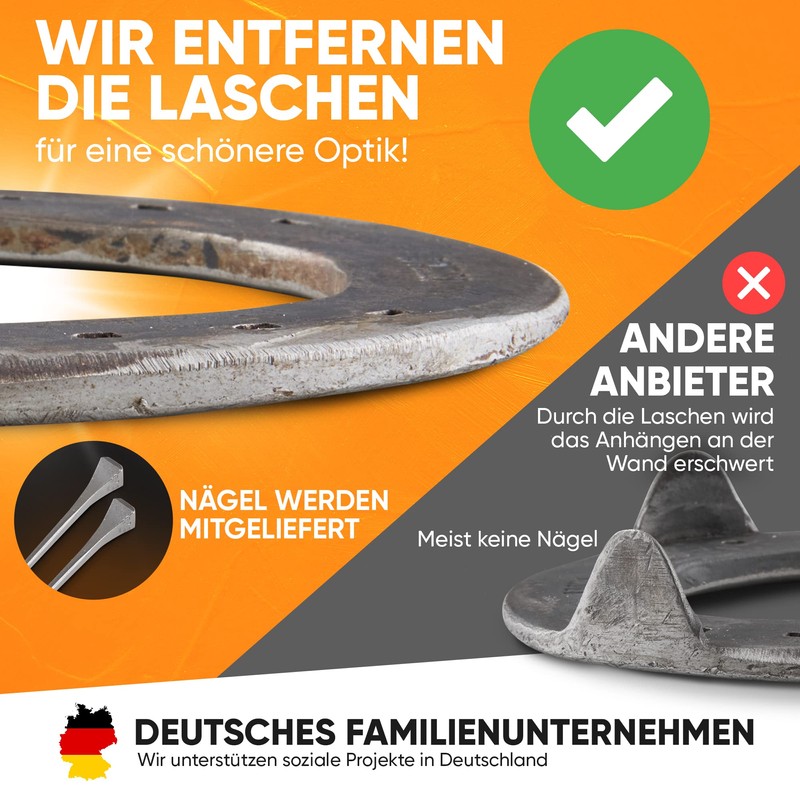 Distribute happiness and give luck - a real horseshoe worn
