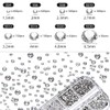 JOCXZI 2150 Pcs Rhinestones-Transparent Round Crystal Rhinestones for DIY Nails
