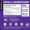 STAY ALIVE Chrysin Supplement 500mg & Passion Flower Extract Powder,