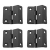 JCBIZ 4PCS Black Five-Hole Folding Hinge Shutter Hinge for Chest,