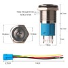 Gebildet 2 Pieces 0.63''/16mm Stainless Steel Latching Push Button Switch