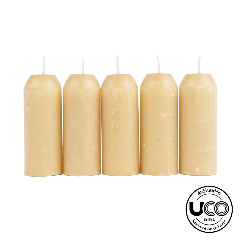 UCO 12-Hour Natural Beeswax, Long-Burning Emergency Candles for Candle Lantern,