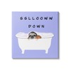 Stupell Industries Slow Down Baby Sloth Bubble Bath Lavender Purple,
