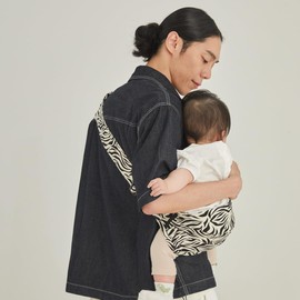 Gooseket 365 2-Way Baby Carrier, Hip Sheet, Sling, Up to 44.1 lbs (20 kg), Easy, Compact, Anti-Slip, Unisex, Baby Storage Pouch Included, Gooseket