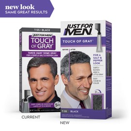 Just for Men Touch of Gray Hair Treatment, Black T-55 (Pack of 12)