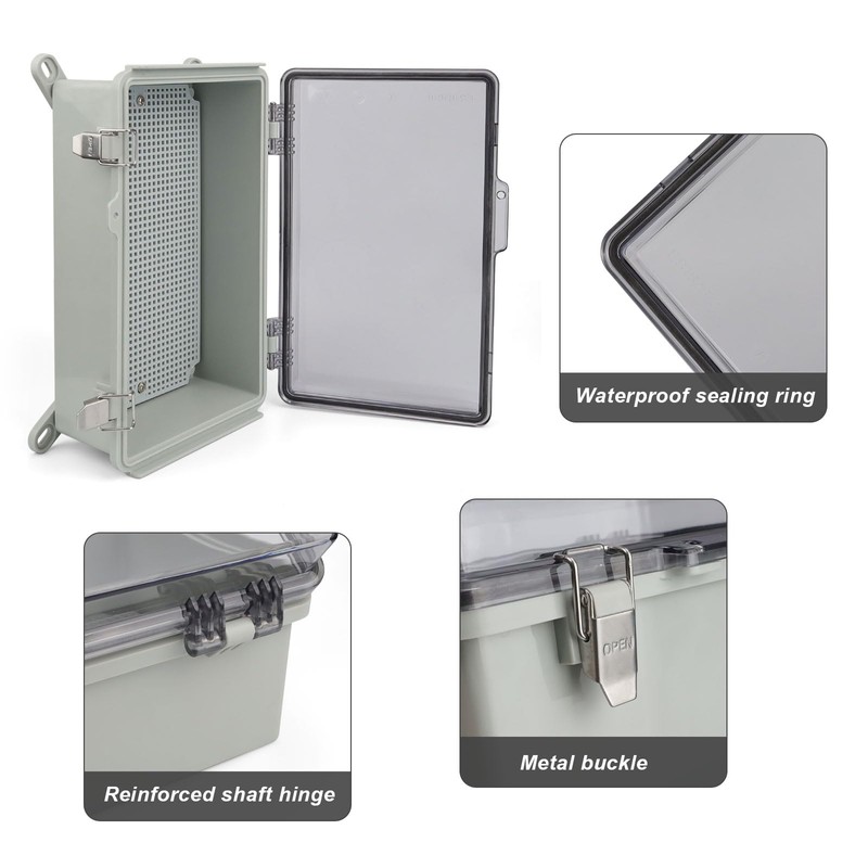 LWLWA Junction Box IP66, ABS Embedded Cable Box, Stainless Steel