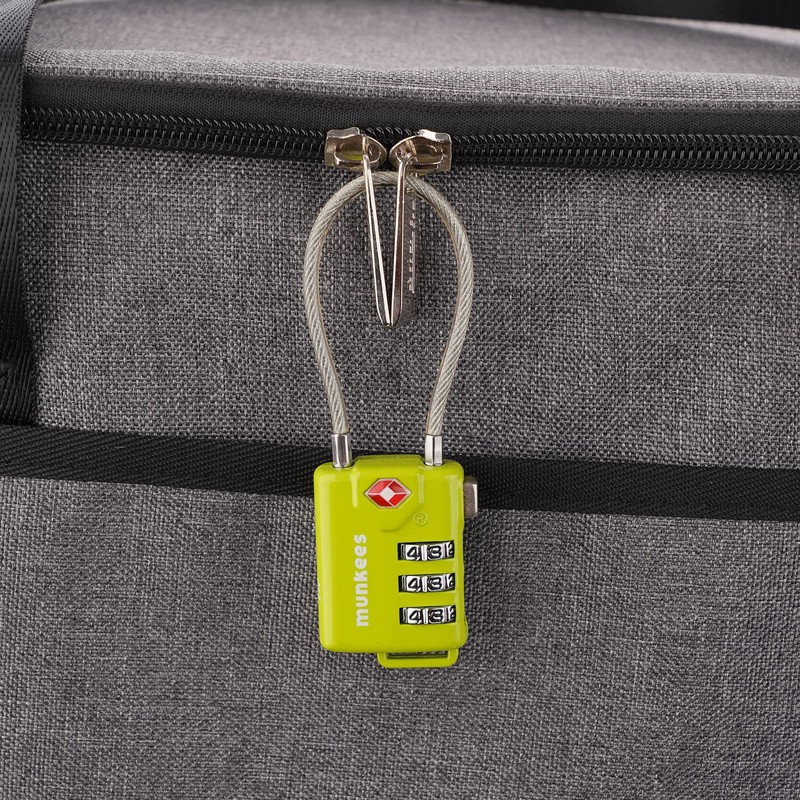 munkees TSA Lock Suitcase Lock Zipper Lock Wire Type Stainless