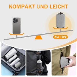 JetsCush Inflatable Travel Pillow Grey