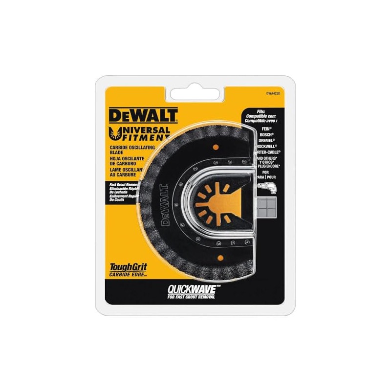 DEWALT Dwa4220 Oscillating Fastcut Carbide Grout Removal Blade