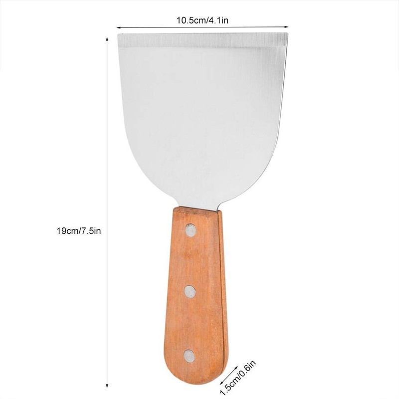Agatige Grill Scraper with Wood Handle, Grill Griddle Scraper Tool