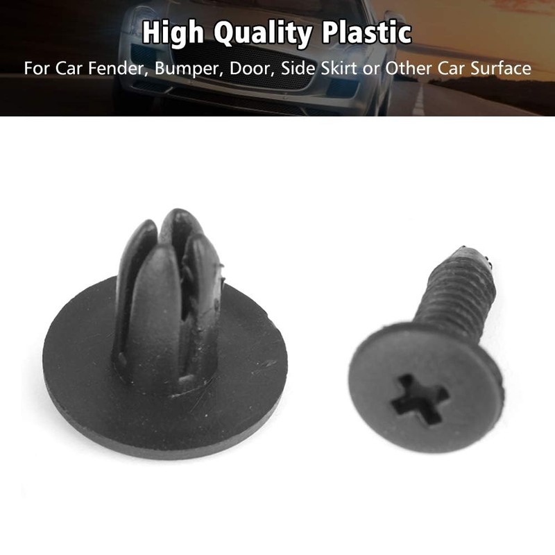 100 Piezas Clips de Sujeción para Coche,6mm de Clips de
