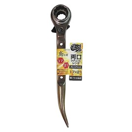 Sankyo Corporation ORW-1721 Kando Double-ended Ratchet Wrench with Tobi Specifications 0.7 x 0.8 inches (17 x 21 mm)