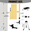 MOETER Upgraded 13.8Ft./4.2M Telescoping Laser Level Tripod with Level Bubble