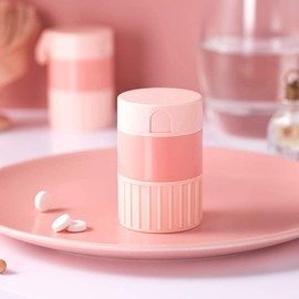 Triturador de Pastillas Cortador Molinillo Multifunción Trituradora de Píldoras Pulverizador de Molienda ​Tabletas de Corte Medicinal Caja de Almacenamiento para Hogar Viajes Dispensador de Pastillas