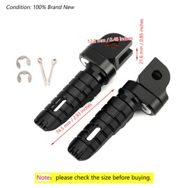Artudatech Front Footrest Foot Pegs for Kawasaki Z300 Z400 Z800 Z650 Z900 Z1000 NINJA 650 Motorcycle Black