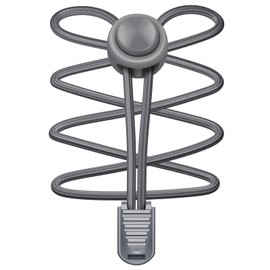 UpUGo - Cordones elásticos para zapatos, sin atar, para niños, adultos, ancianos, talla única, Color gris oscuro., 1 Par