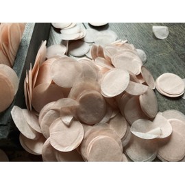 InsideMyNest Gentle Blush Round Circle Biodegradable Confetti Mix Eco Friendly (75g/2.5oz/1 Litre)