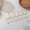 Selroper thin gold hoop earrings 1.5mm 12 sizes (50mm)