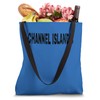 Vintage Channel Islands Black Text Apparel Tote Bag