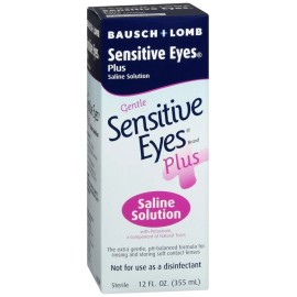 Bausch + Lomb Gentle Sensitive Eyes Saline Solution 12 OZ
