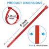 Aroono 250 Pack UV Resistant Red Zip Ties - Assorted