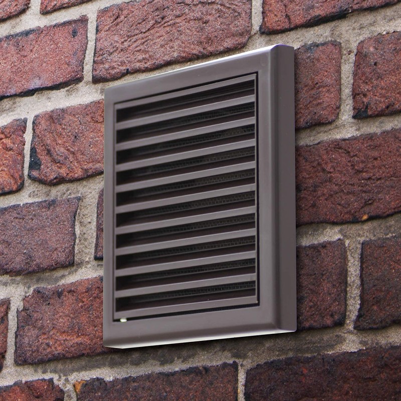 Louvred Wall Vent Grille 185mm X 185mm 125mm - 5