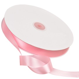5/8" Wide*100 Yards Single Face Polyester Satin Ribbon, Satin Ribbon for Gift Wrapping, Crafts, Gift, Floral, Hair Bows, Wedding, Party Decoration, Bow Making & Other Projects (Light Pink)