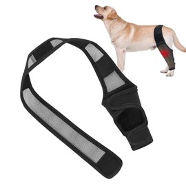 SHENGYIG XL Lick Protection for Dogs, Adjustable Dog Bandage, Rear Leg (Black), Knee Support for Dogs with Leg Protection, Supports Front and Rear Legs, Ideal for Incontinence, Wounds and Joint