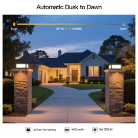 MVBT Solar Post Lights, 11.8" Pillar Light Outdoor, Modern Column Lights, Fence Posts Cap Lamp Solar Powered, Square 3000K LED Light Fixture IP54 Waterproof for Garden Deck Patio Outside Lighting