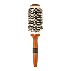 Head Jog 58. 43mm Ceramic Wooden Radial Round Brush. Styling & Volumising Hair Tool With Nylon Bristle & Vented, Ceramic Barrel For Smooth Hair With Shine. Versatile Wooden Hair Brush.