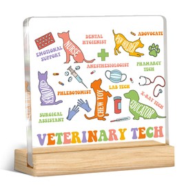 Vet Tech Gifts, Gifts for Veterinarians Vet Acrylic Desk Plaque Sign Office Home Desk Decor, Doctors Day Gift