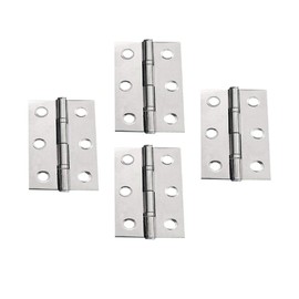 YOFASEN Home Folding Butt Hinges - Stainless Steel Outdoor Hardware Hinges Door Cabinet Hinges Furniture Bearing Hinges with Screws, Silver, 3 Inch(70x44x1.2mm) - 4pcs