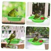 GANAZONO 2pcs Bird Bath Box for Parrots Bird Bathtub for