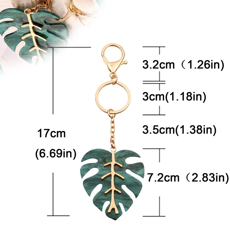 Leaf Keychain Acrylic Keychains Metal Keychain Leaf Shape Metal Keychain