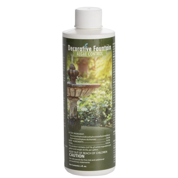 Fountain Algaecide and Clarifier - 16oz - Kills and Inhibits All Types of Algae Growth, Formulated for Small Ponds and Water Features, Treats up to 16,000 Gallons