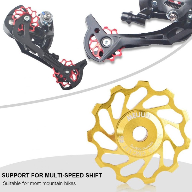 Dilwe Rear Derailleur Pulley, 1 Pair Ceramic Bearings Jockey Wheel