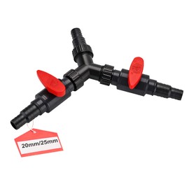 EXLECO Y-Distributor for Pond Hose Y-Manifold Stepped Spout 20/25mm (3/4"1") Stopcock Regulation Ball Valve for Pond Pumps and Watercourses SunSun Upgrade