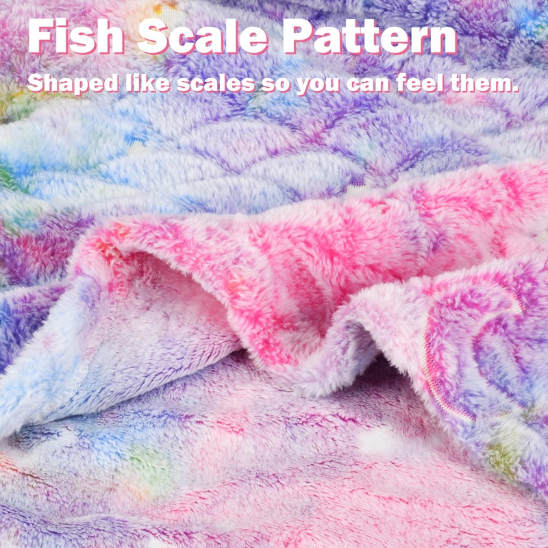 Catalonia Classy Glow in The Dark Mermaid Tail Blanket, Soft