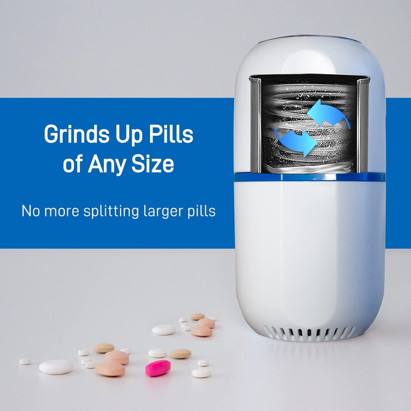Electric Pill Crusher Grinder - Fine Powder Electronic Pulverizer for