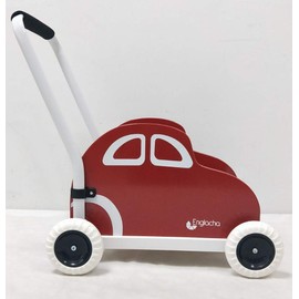 Englacha car Musical Toddler Walker, Baby Push Car with Built-in Musical Function and Speed Reduction Wheels, Red/White