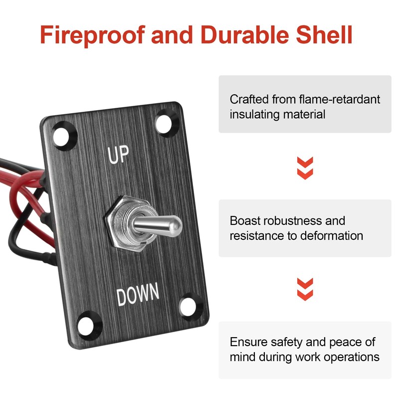 QTEATAK Prewired Self Reset 6-Pin 3 Position UP/Down Button Switch,