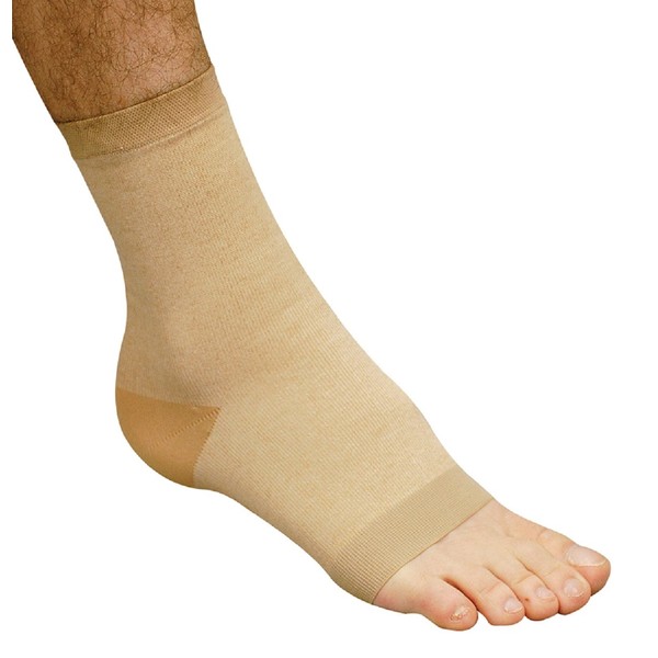 MANIFATTURA BERNINA Saniform 4014 Elastic Ankle Strap Tubular Ankle Compression Support, beige