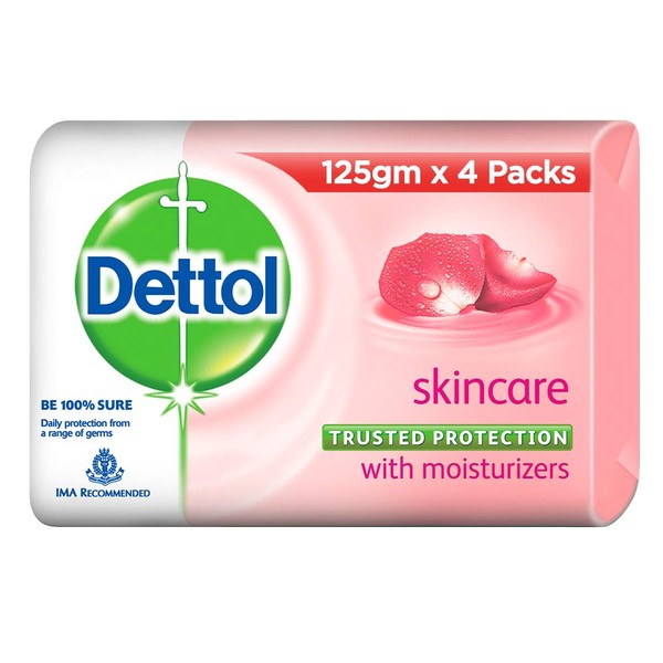 Dettol Skincare Soap, 125g (Pack Of 4)