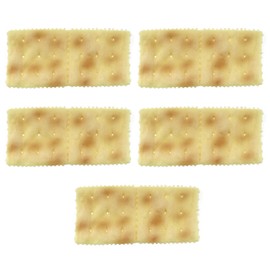 LUORNG 5PCS Artificial Realistic Soda Cracker 90x45 mm Simulation Soda Cracker Model Suitable for Kitchen Display and Home Decoration and Holiday Decoration