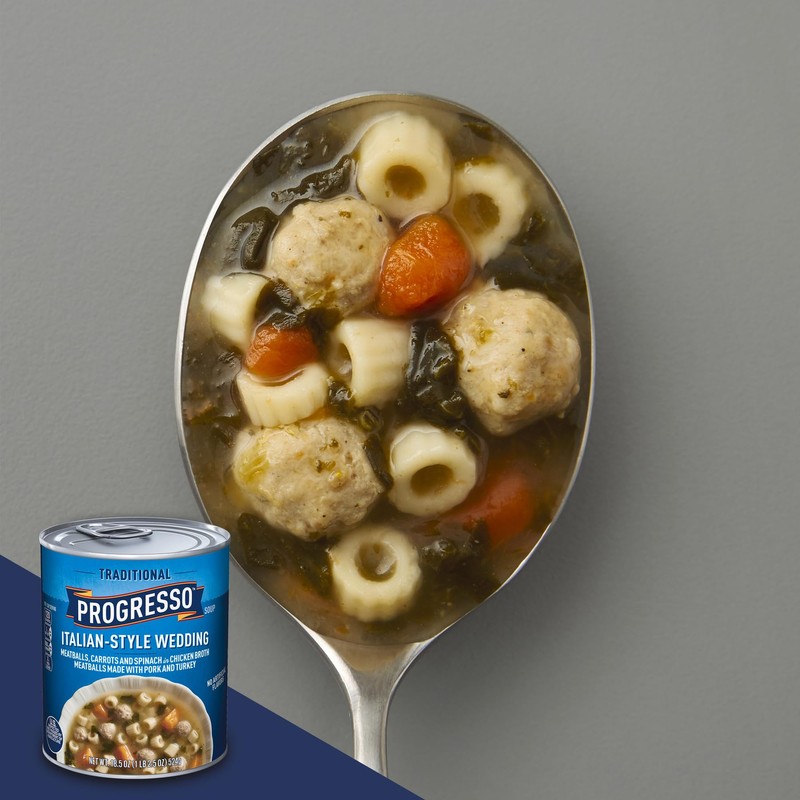 Progresso Italian-Style Wedding Soup, Traditional Canned Soup, 18.5 oz (Pack