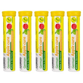 Apfelessigextrakt Brausetabletten 5x20 Stk. Apfelgeschmack - 256,5 mg Apfelessig, 2 mg Vitamin B6 - T&D Pharma German Apple cure - Made in Germany
